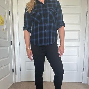 Sanctuary Plaid Flannel Boyfriend Shirt